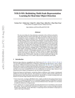 YOLO-MS: Rethinking Multi-Scale Representation Learning for Real-time Object Detection