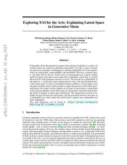 Exploring XAI for the Arts: Explaining Latent Space in Generative Music