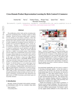 Cross-Domain Product Representation Learning for Rich-Content E-Commerce