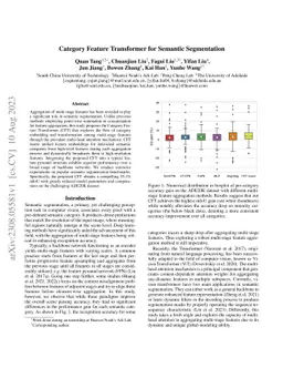 Category Feature Transformer for Semantic Segmentation