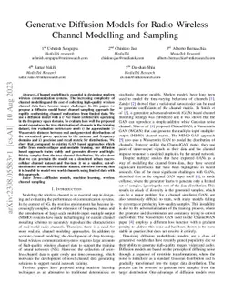 Generative Diffusion Models for Radio Wireless Channel Modelling and
  Sampling