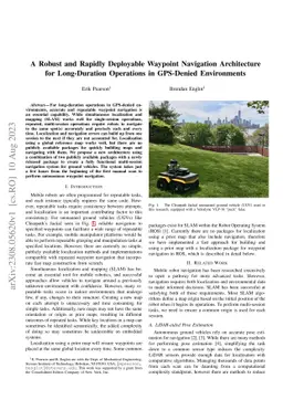 A Robust and Rapidly Deployable Waypoint Navigation Architecture for
  Long-Duration Operations in GPS-Denied Environments