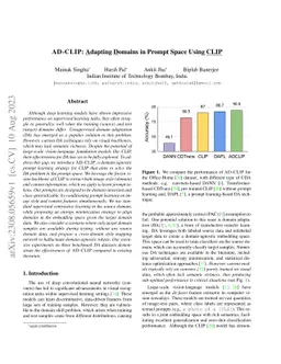 AD-CLIP: Adapting Domains in Prompt Space Using CLIP