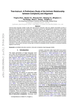 A Preliminary Study of the Intrinsic Relationship between Complexity and
  Alignment