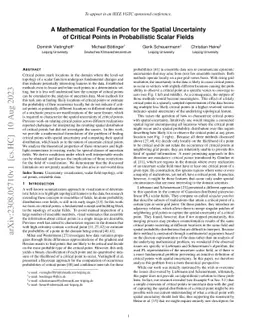 A Mathematical Foundation for the Spatial Uncertainty of Critical Points
  in Probabilistic Scalar Fields