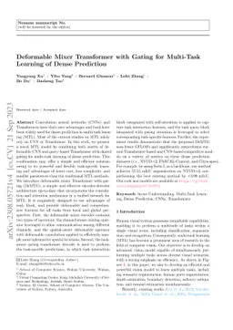 DeGMix: Efficient Multi-Task Dense Prediction with Deformable and Gating Mixer