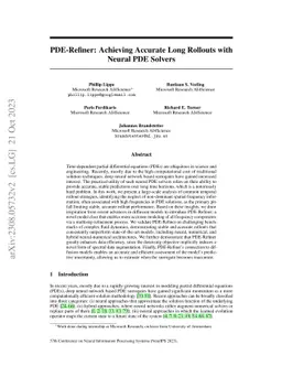 PDE-Refiner: Achieving Accurate Long Rollouts with Neural PDE Solvers