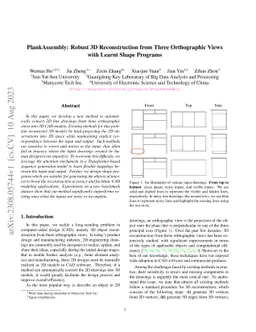 PlankAssembly: Robust 3D Reconstruction from Three Orthographic Views
  with Learnt Shape Programs