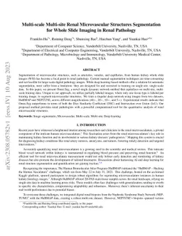 Multi-scale Multi-site Renal Microvascular Structures Segmentation for
  Whole Slide Imaging in Renal Pathology