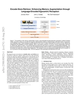 Encode-Store-Retrieve: Enhancing Memory Augmentation through
  Language-Encoded Egocentric Perception