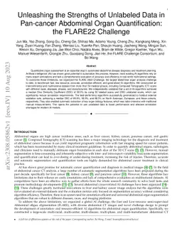 Unleashing the Strengths of Unlabeled Data in Pan-cancer Abdominal Organ
  Quantification: the FLARE22 Challenge