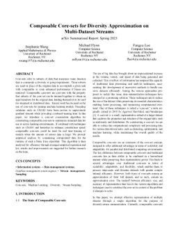 Composable Core-sets for Diversity Approximation on Multi-Dataset
  Streams