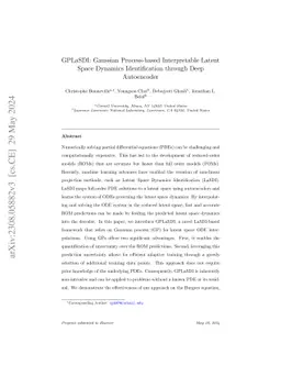 GPLaSDI: Gaussian Process-based Interpretable Latent Space Dynamics
  Identification through Deep Autoencoder