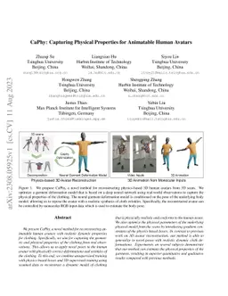 CaPhy: Capturing Physical Properties for Animatable Human Avatars