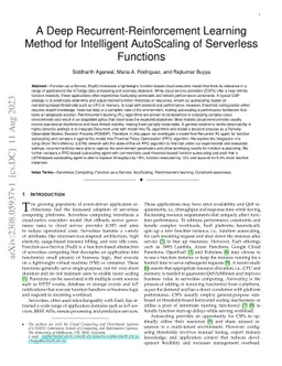 A Deep Recurrent-Reinforcement Learning Method for Intelligent
  AutoScaling of Serverless Functions
