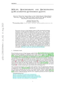BOLAA: Benchmarking and Orchestrating LLM-augmented Autonomous Agents