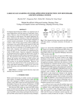 Large-Scale Learning on Overlapped Speech Detection: New Benchmark and
  New General System