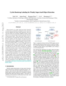 Cyclic-Bootstrap Labeling for Weakly Supervised Object Detection