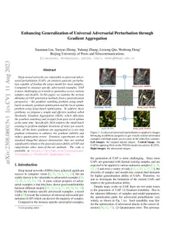 Enhancing Generalization of Universal Adversarial Perturbation through
  Gradient Aggregation