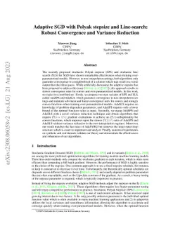 Adaptive SGD with Polyak stepsize and Line-search: Robust Convergence
  and Variance Reduction