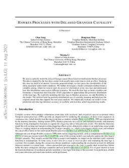 Hawkes Processes with Delayed Granger Causality