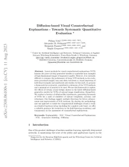 Diffusion-based Visual Counterfactual Explanations -- Towards Systematic
  Quantitative Evaluation