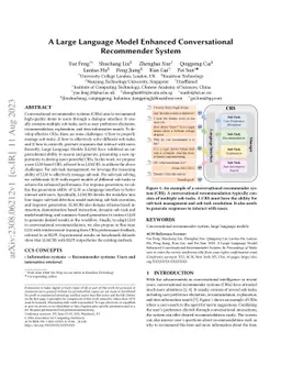 A Large Language Model Enhanced Conversational Recommender System