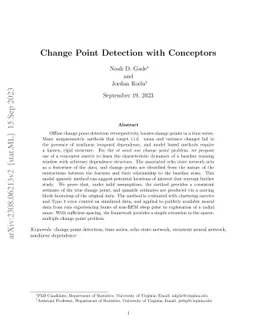 Change Point Detection with Conceptors