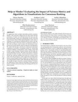 Help or Hinder? Evaluating the Impact of Fairness Metrics and Algorithms
  in Visualizations for Consensus Ranking
