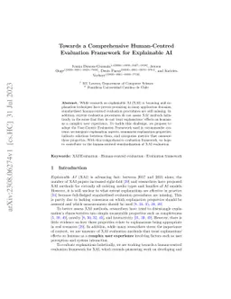 Towards a Comprehensive Human-Centred Evaluation Framework for
  Explainable AI