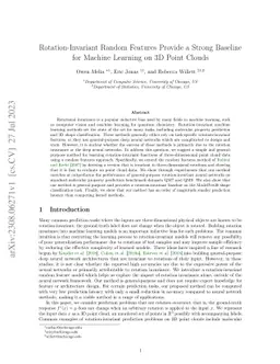 Rotation-Invariant Random Features Provide a Strong Baseline for Machine
  Learning on 3D Point Clouds