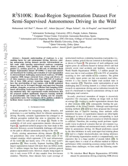 R2S100K: Road-Region Segmentation Dataset For Semi-Supervised Autonomous
  Driving in the Wild