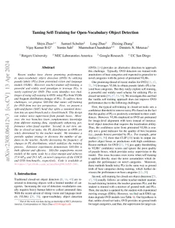Taming Self-Training for Open-Vocabulary Object Detection