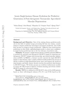 Learn Single-horizon Disease Evolution for Predictive Generation of
  Post-therapeutic Neovascular Age-related Macular Degeneration