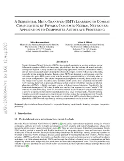 A Sequential Meta-Transfer (SMT) Learning to Combat Complexities of
  Physics-Informed Neural Networks: Application to Composites Autoclave
  Processing