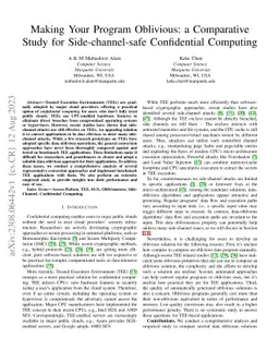 Making Your Program Oblivious: a Comparative Study for Side-channel-safe
  Confidential Computing