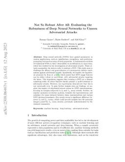Not So Robust After All: Evaluating the Robustness of Deep Neural
  Networks to Unseen Adversarial Attacks