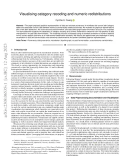 Visualising category recoding and numeric redistributions