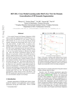 BEV-DG: Cross-Modal Learning under Bird's-Eye View for Domain
  Generalization of 3D Semantic Segmentation