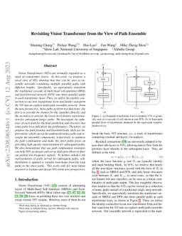 Revisiting Vision Transformer from the View of Path Ensemble