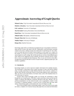 Approximate Answering of Graph Queries