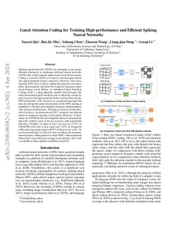 Gated Attention Coding for Training High-performance and Efficient
  Spiking Neural Networks