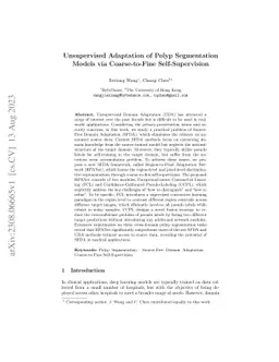 Unsupervised Adaptation of Polyp Segmentation Models via Coarse-to-Fine
  Self-Supervision