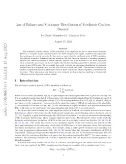 Noise Balance and Stationary Distribution of Stochastic Gradient Descent