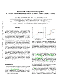 Estimator Meets Equilibrium Perspective: A Rectified Straight Through
  Estimator for Binary Neural Networks Training