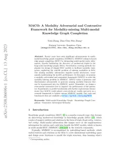 MACO: A Modality Adversarial and Contrastive Framework for
  Modality-missing Multi-modal Knowledge Graph Completion