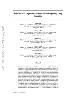 StairNetV3: Depth-aware Stair Modeling using Deep Learning