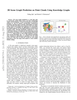 3D Scene Graph Prediction on Point Clouds Using Knowledge Graphs