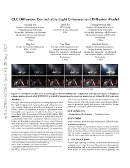 CLE Diffusion: Controllable Light Enhancement Diffusion Model