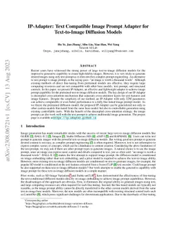 IP-Adapter: Text Compatible Image Prompt Adapter for Text-to-Image
  Diffusion Models